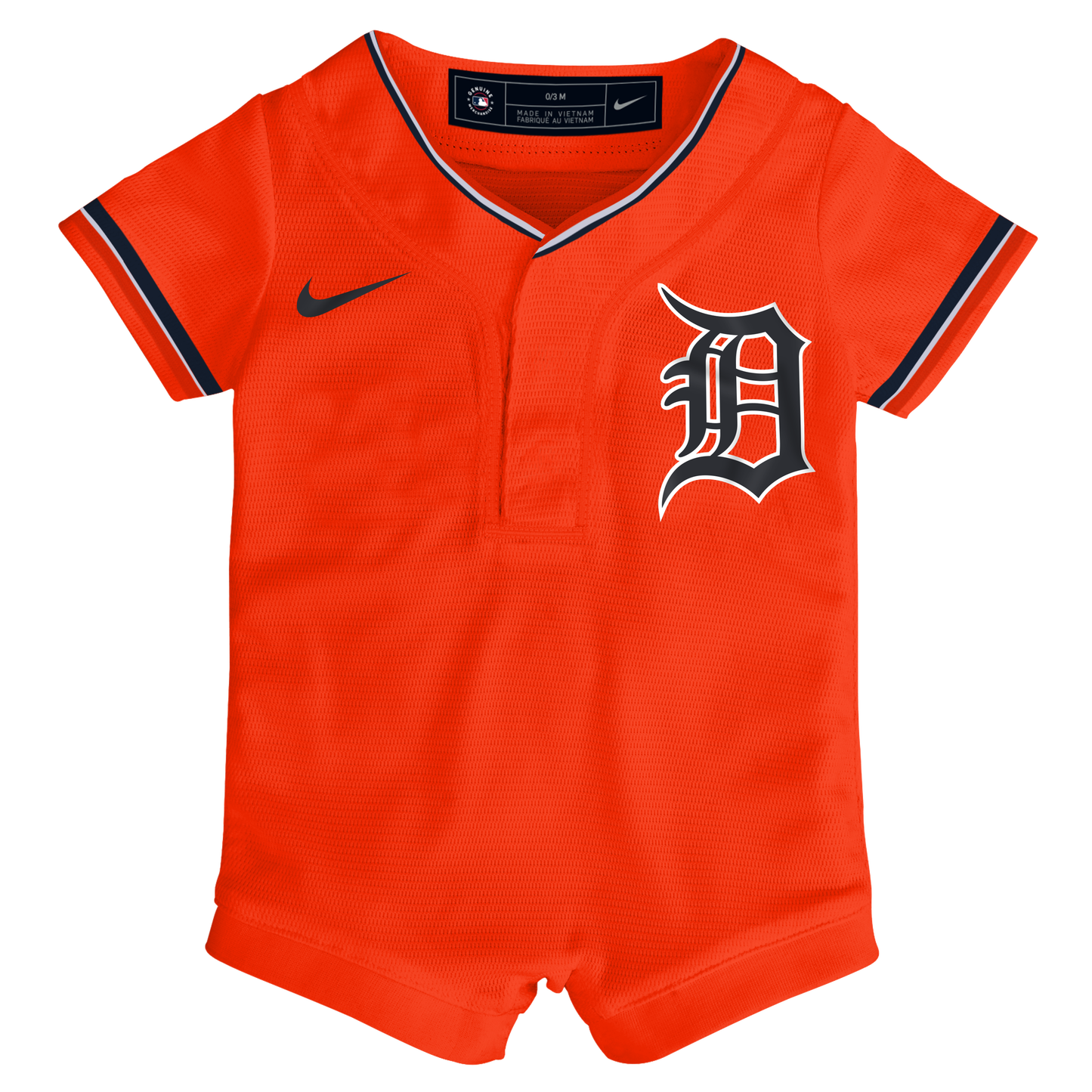 Detroit Tigers Nike Newborn Alternate Replica Romper Jersey - Orange