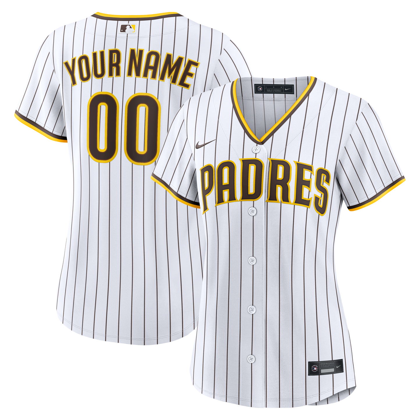 San Diego Padres Nike Women's Home Replica Custom Jersey - White