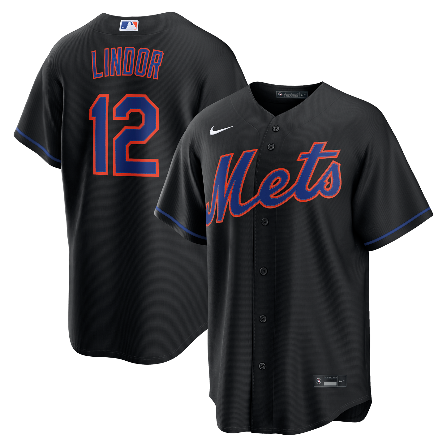 Francisco Lindor New York Mets Nike Alternate Replica Jersey - Black