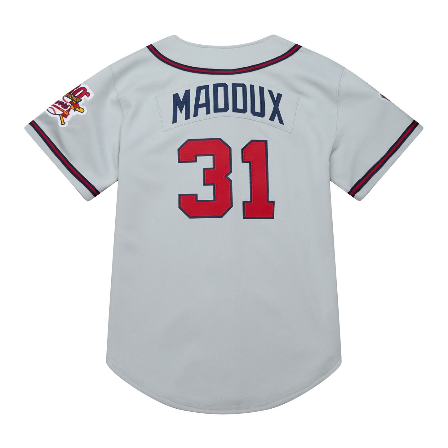 Greg Maddux Atlanta Braves Mitchell &amp;amp; Ness 1995 Throwback Authentic Jersey - Gray