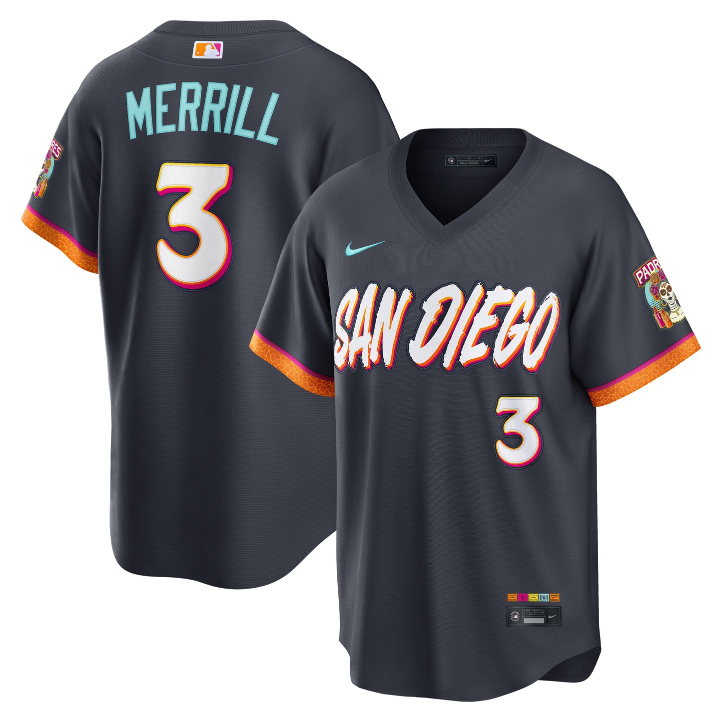 Jackson Merrill San Diego Padres Nike 2026 City Connect Stadium Jersey - Obsidian