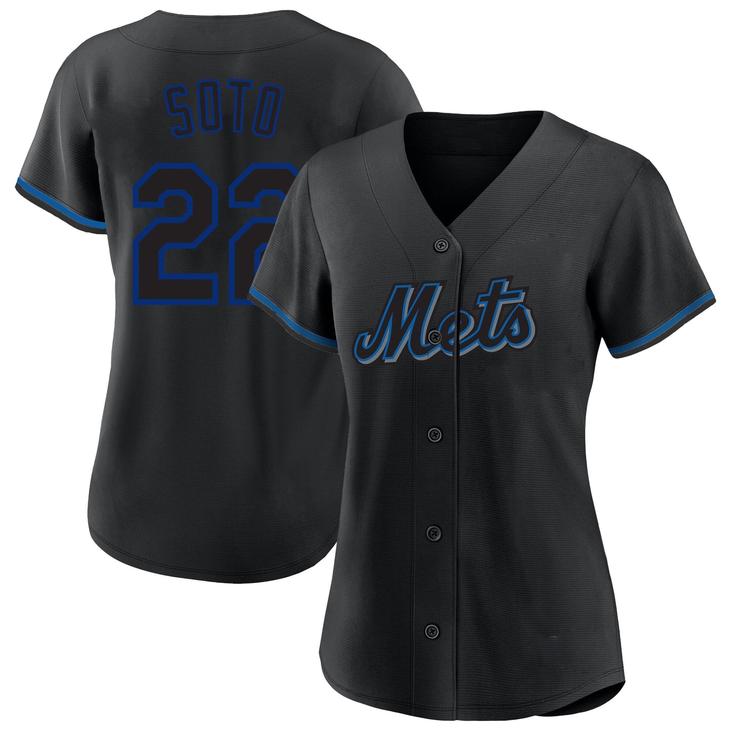 Juan Soto New York Mets Profile Women's Plus Size Player Name &amp;amp; Number Fashion Jersey - Black