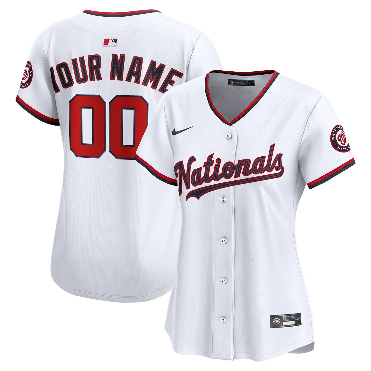 Washington Nationals Nike Women's Home Limited Custom Jersey - White