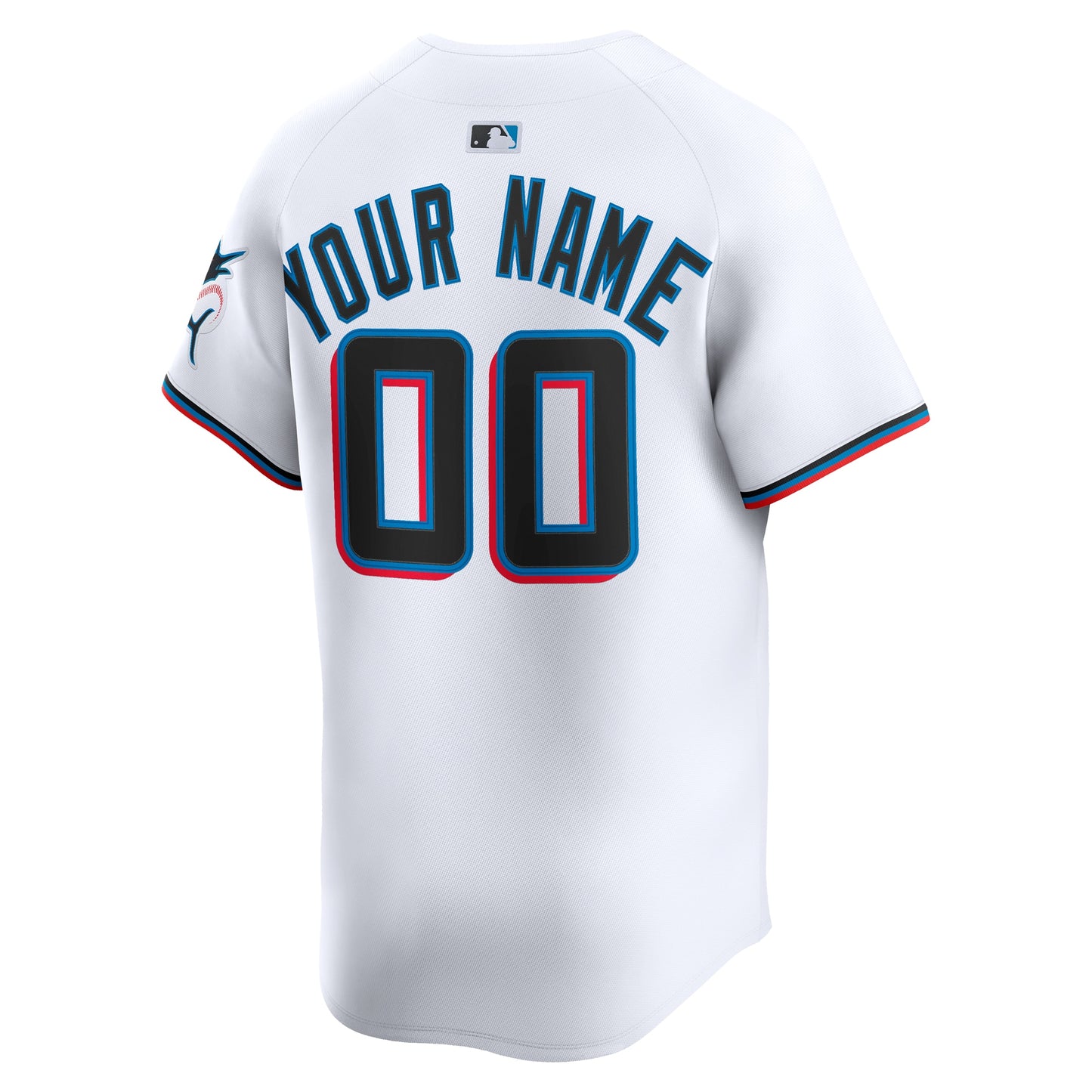 Miami Marlins Nike Home Limited Custom Jersey - White