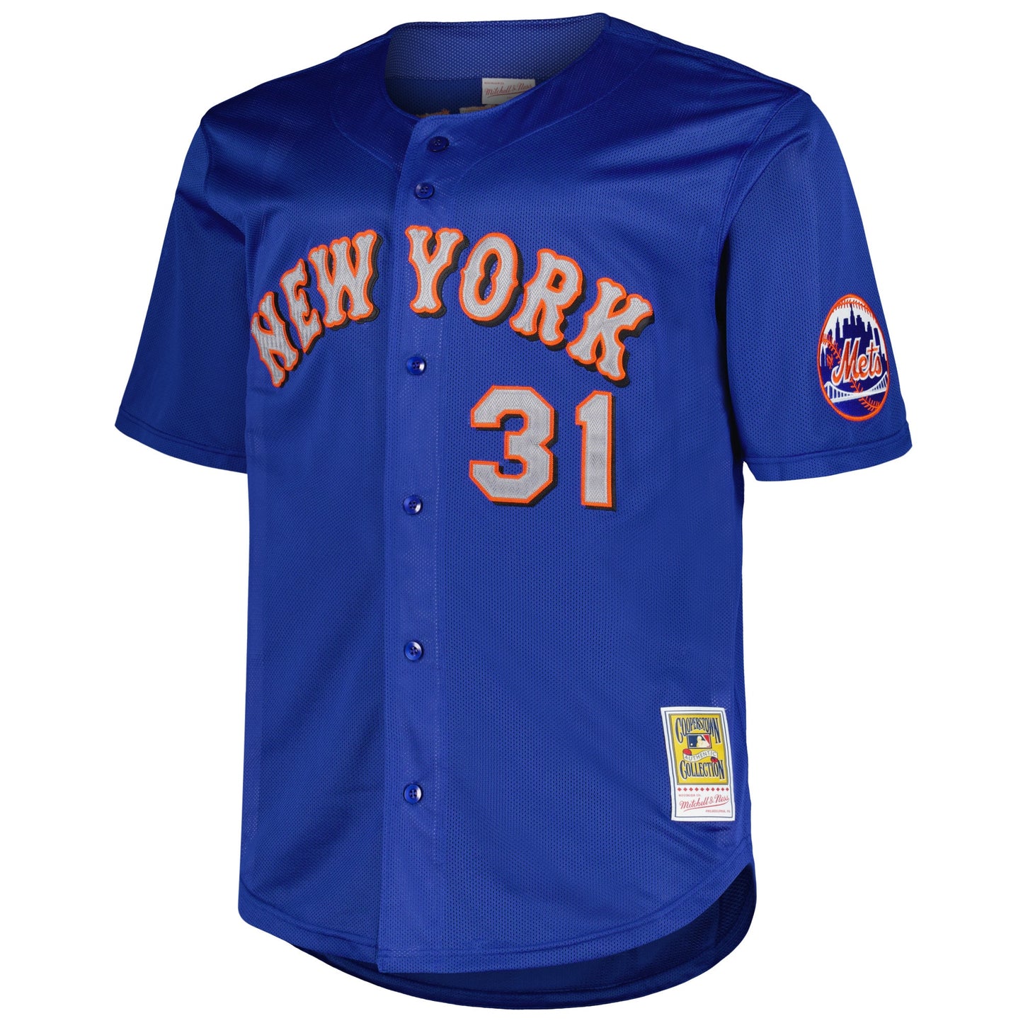 Mike Piazza New York Mets Mitchell &amp;amp; Ness Big &amp;amp; Tall Cooperstown Mesh Batting Practice Jersey - Royal
