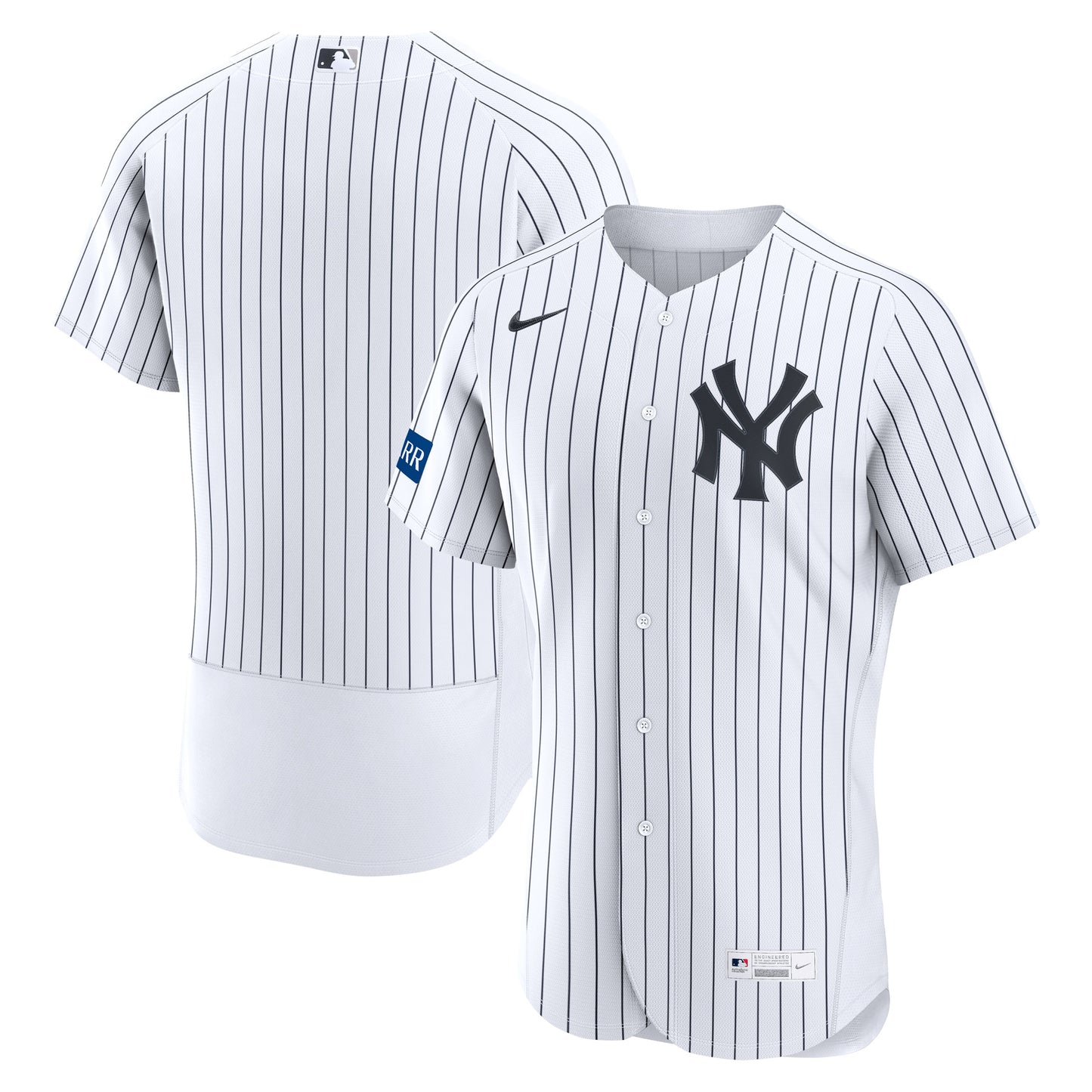 New York Yankees Nike Home Sponsor Patch Authentic Jersey - White